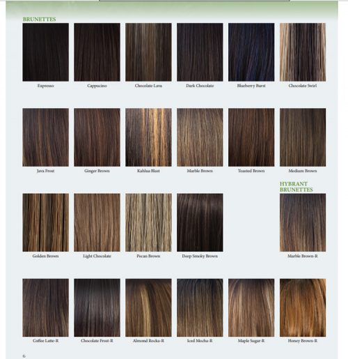 Noriko Wigs Color Chart Rooted and Long Rooted LA Wig Company