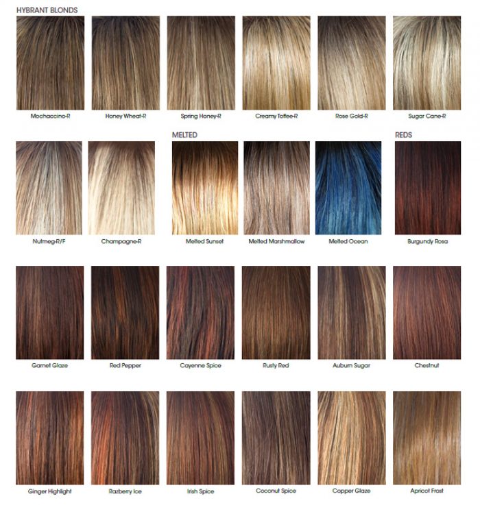 Rene of Paris Color Chart - Rooted Colors - LA Wig Company