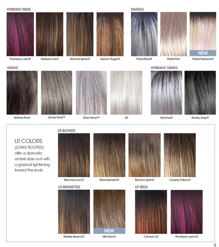 Rene of Paris Color Chart - Rooted Colors - LA Wig Company