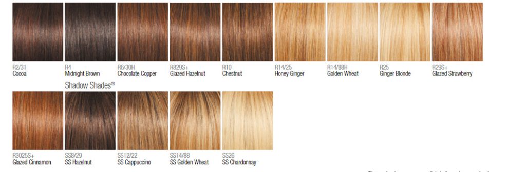 Raquel Welch Wig Colors - Color Charts - LA Wig Company