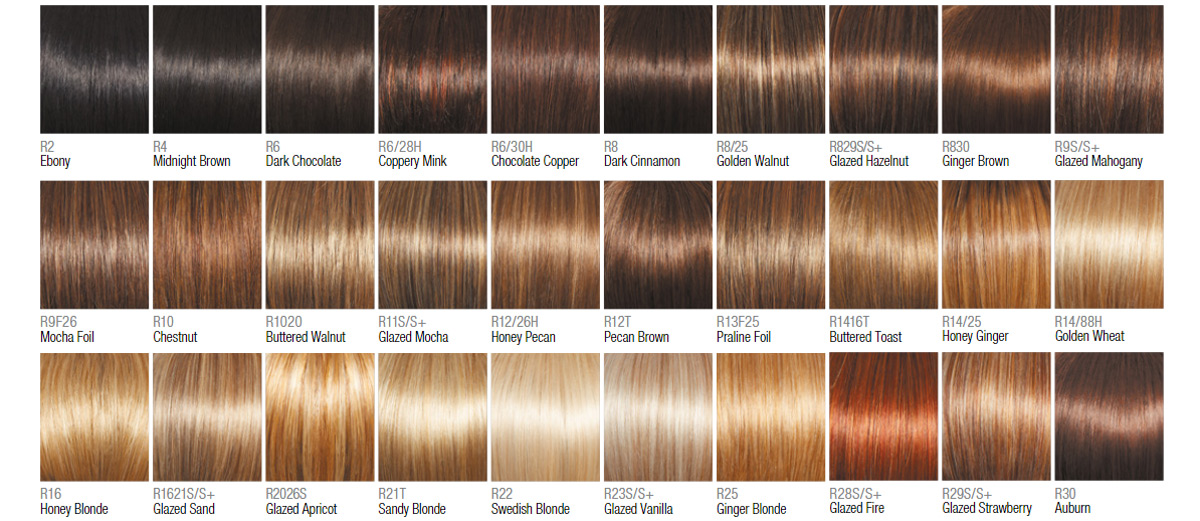 Raquel Welch Wig Colors Color Charts LA Wig Company