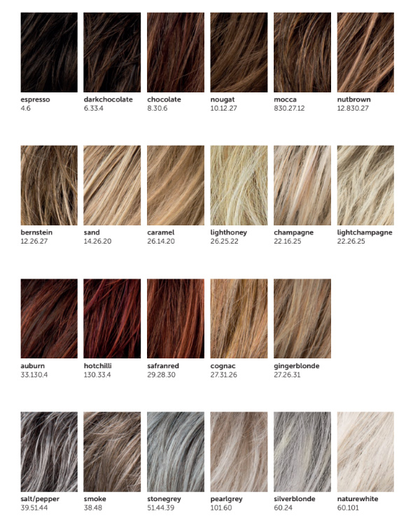 Ellen Wille Prime Power Color Chart LA Wig Company