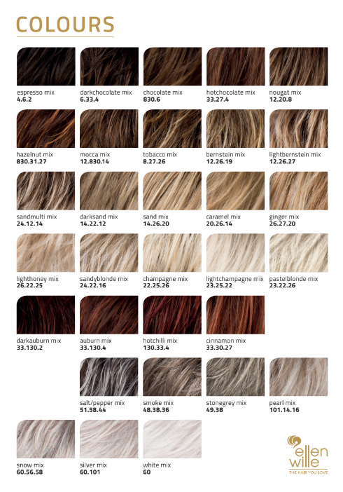 Smith Wig Color Chart